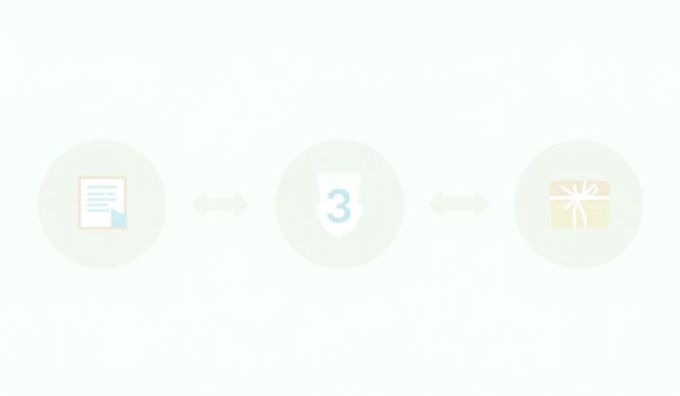 Numbered graphic illustrating steps to enter the contest: 1. Fill form, 2. Follow social media, 3. Share (optional)